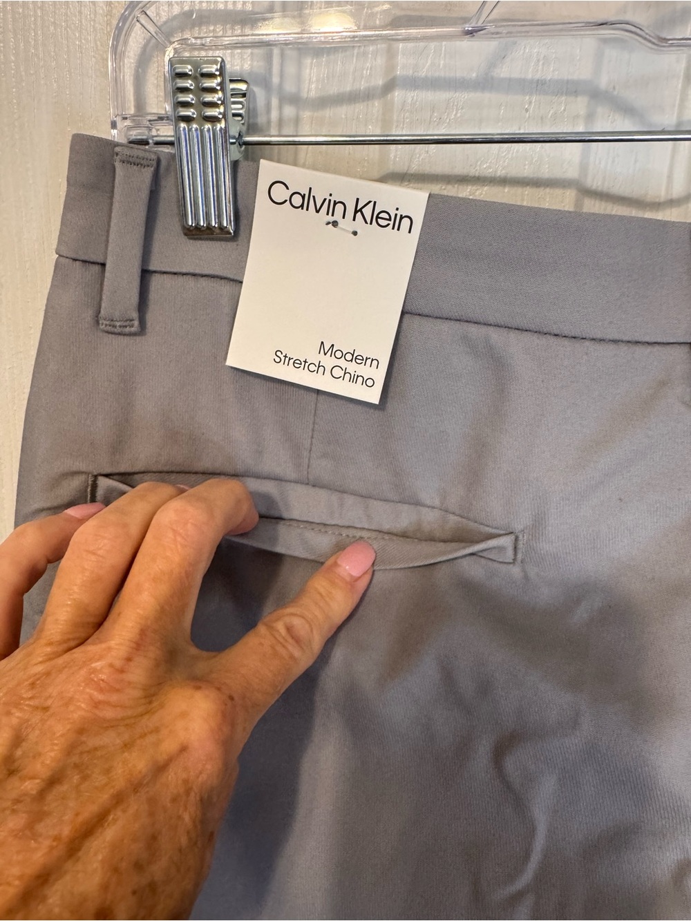 Calvin Klein Men's Gray Dress Pants Classic Flat Front Modern Chino Size 32/30 - Picture 12 of 15